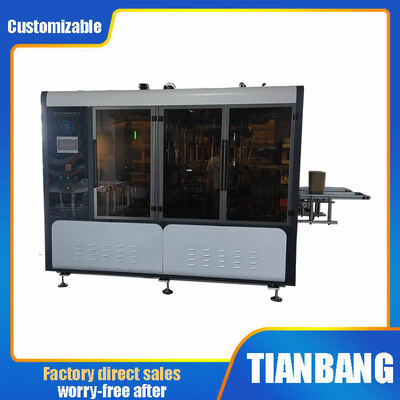 کیفیت  Dual-station takeout and fast food intelligent curling paper bowl and paper plate forming machine کارخانه