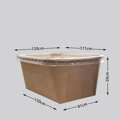 جعبه یکبار مصرف کاغذ کرافت جعبه فست فود دستگاه Food Light Take Away CHW-1000M